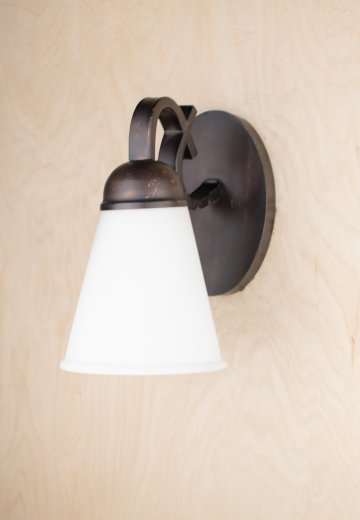 Bronze Single Downlight Wall Sconce