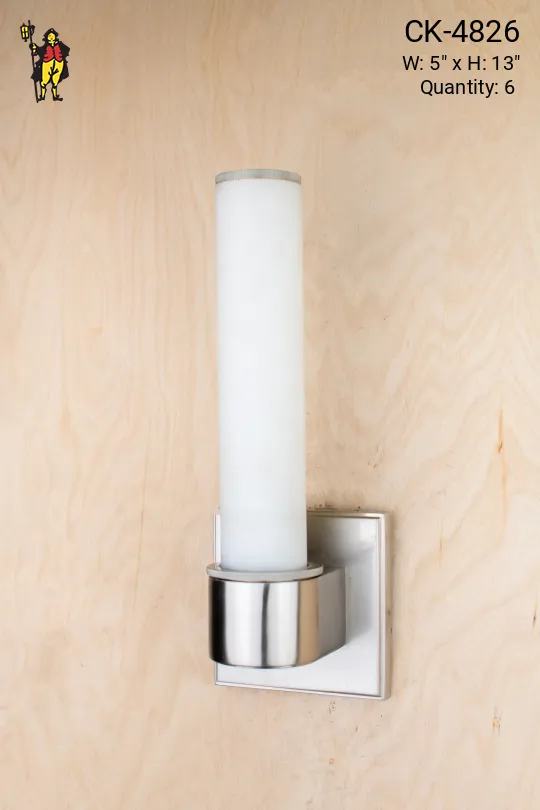 Modern Wall Sconce w/Frosted Glass Shade