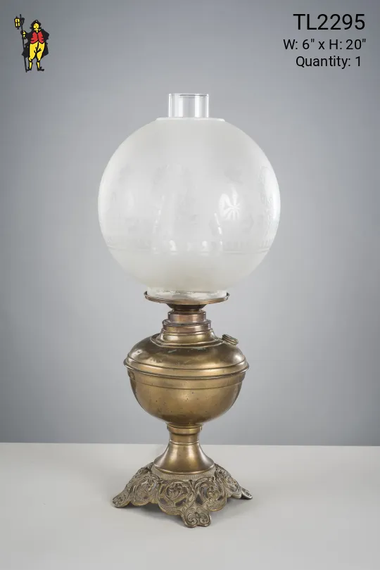 Brass Oil Globe Lamp