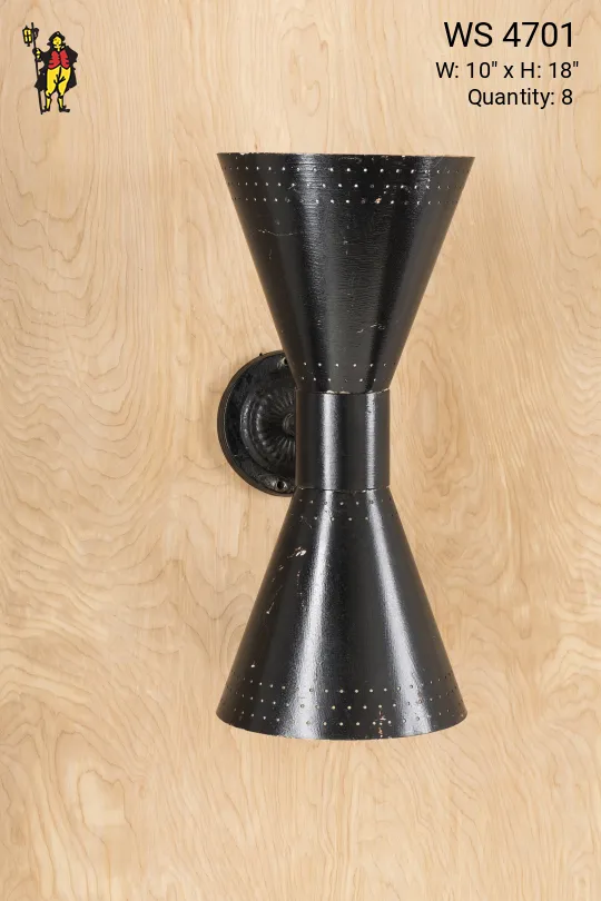 Contemporary Two Light Black Wall Sconce