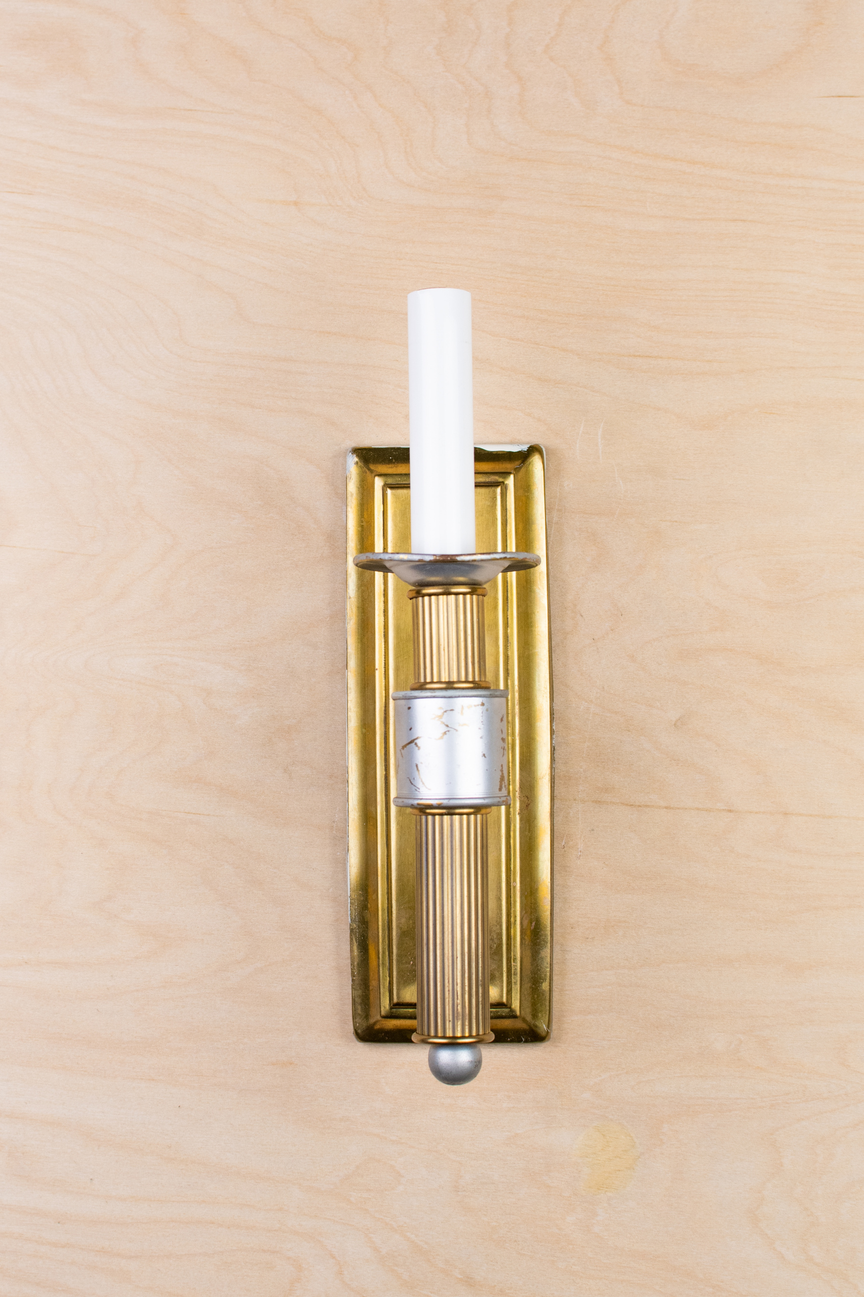 Gold Art Deco One Candle Wall Sconce Wall Lights Collection City