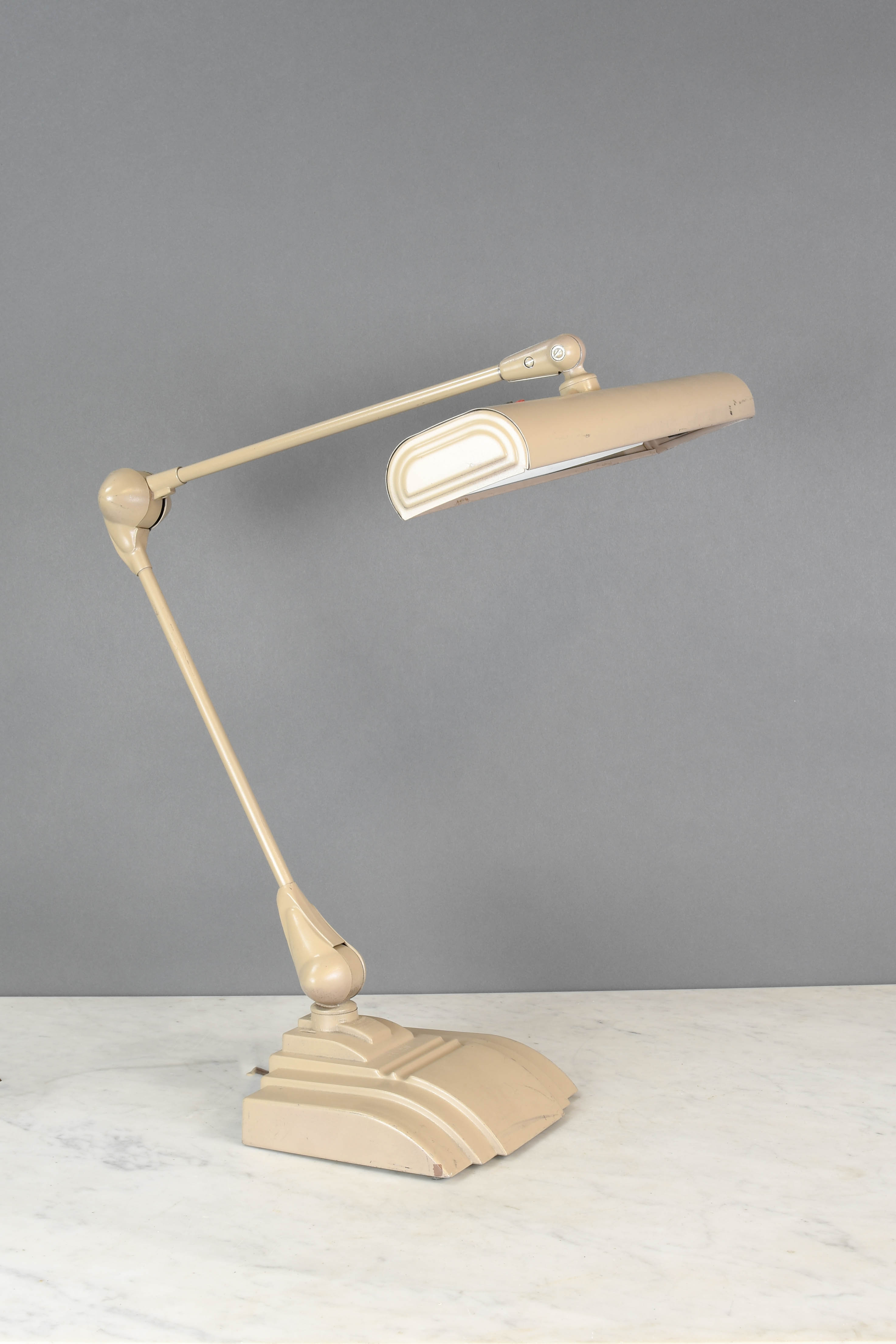 Adjustable Beige Fluorescent Desk Lamp Desk Lamps Collection City Knickerbocker Lighting