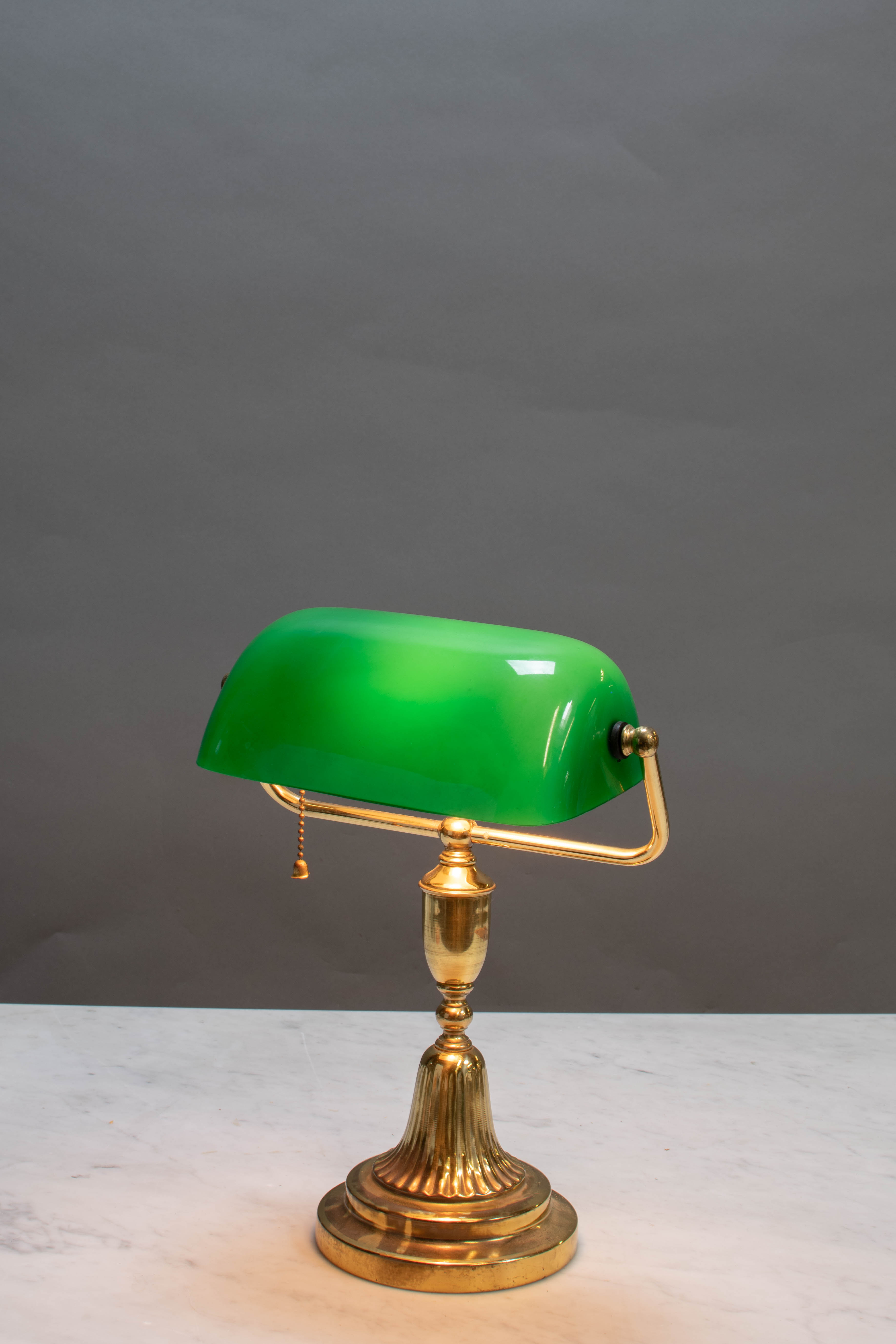 Brass Banker's Lamp Desk Lamps Collection City Knickerbocker Lighting Rentals