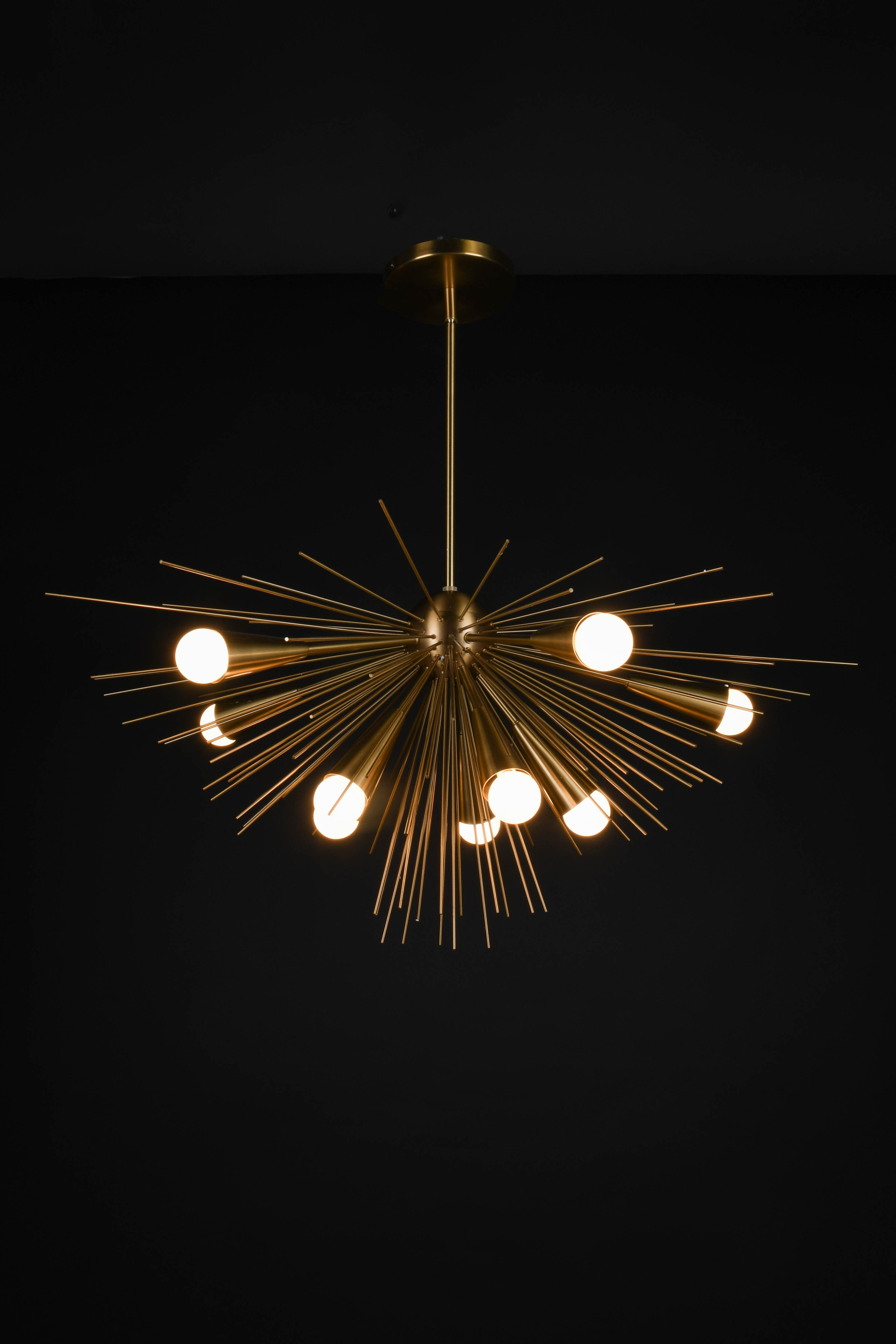 Antique Brass Mid Century Modern Hanging Fixture Hanging Fixtures