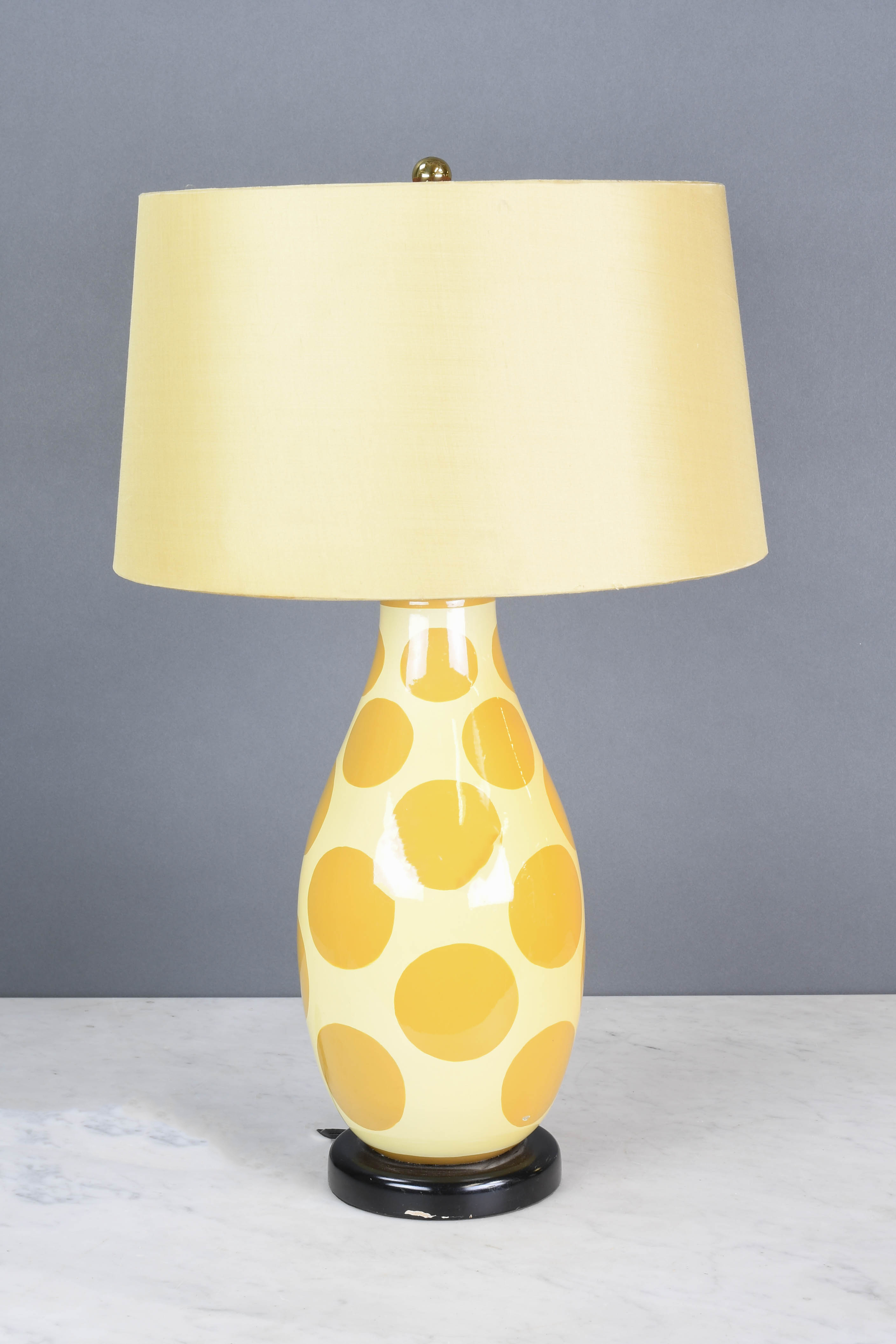 Yellow Polka Dot Modern Ceramic Table Lamp Table Lamps Collection