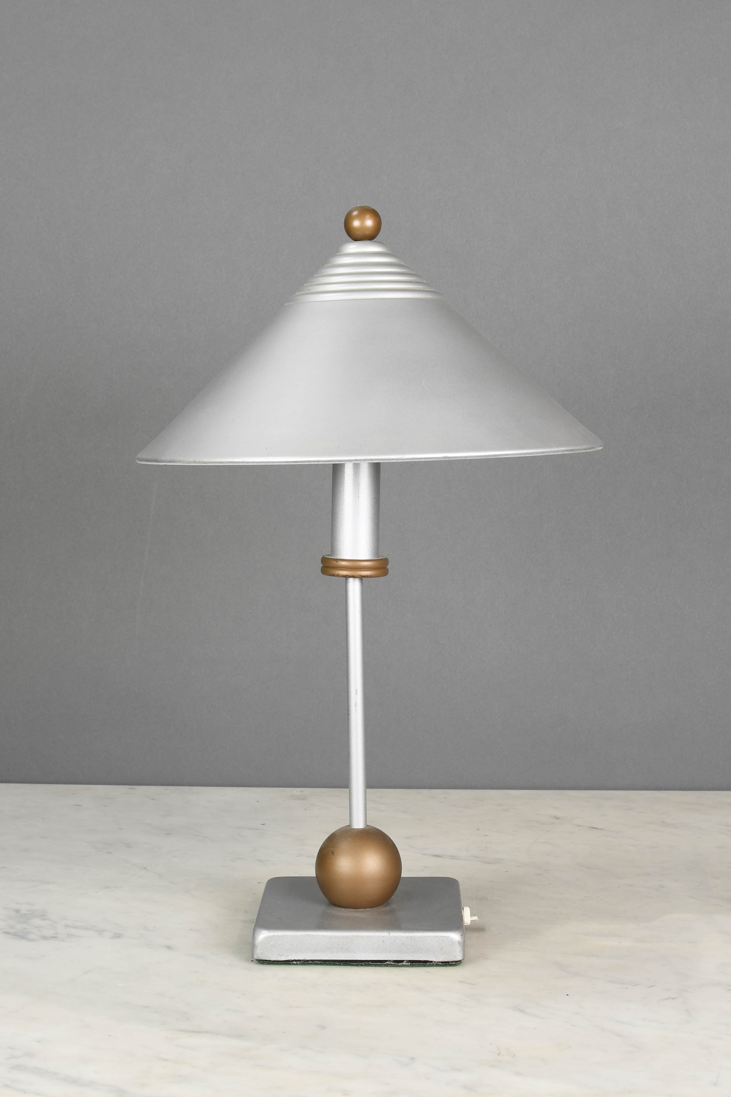 Post Modern Nickel & Brass Table Lamp | Table Lamps