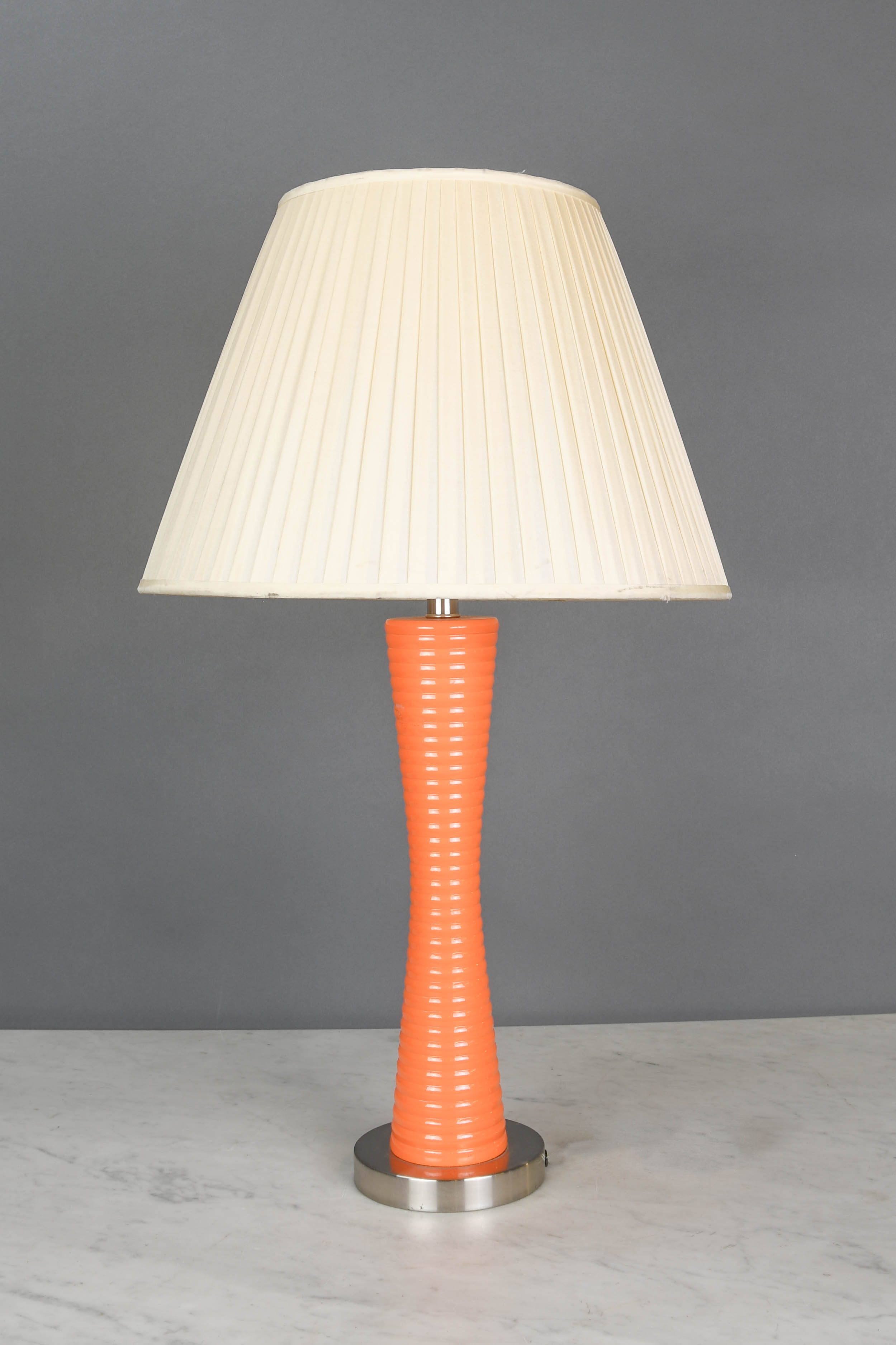 Orange Mid Century Wooden Table Lamp Table Lamps Collection City