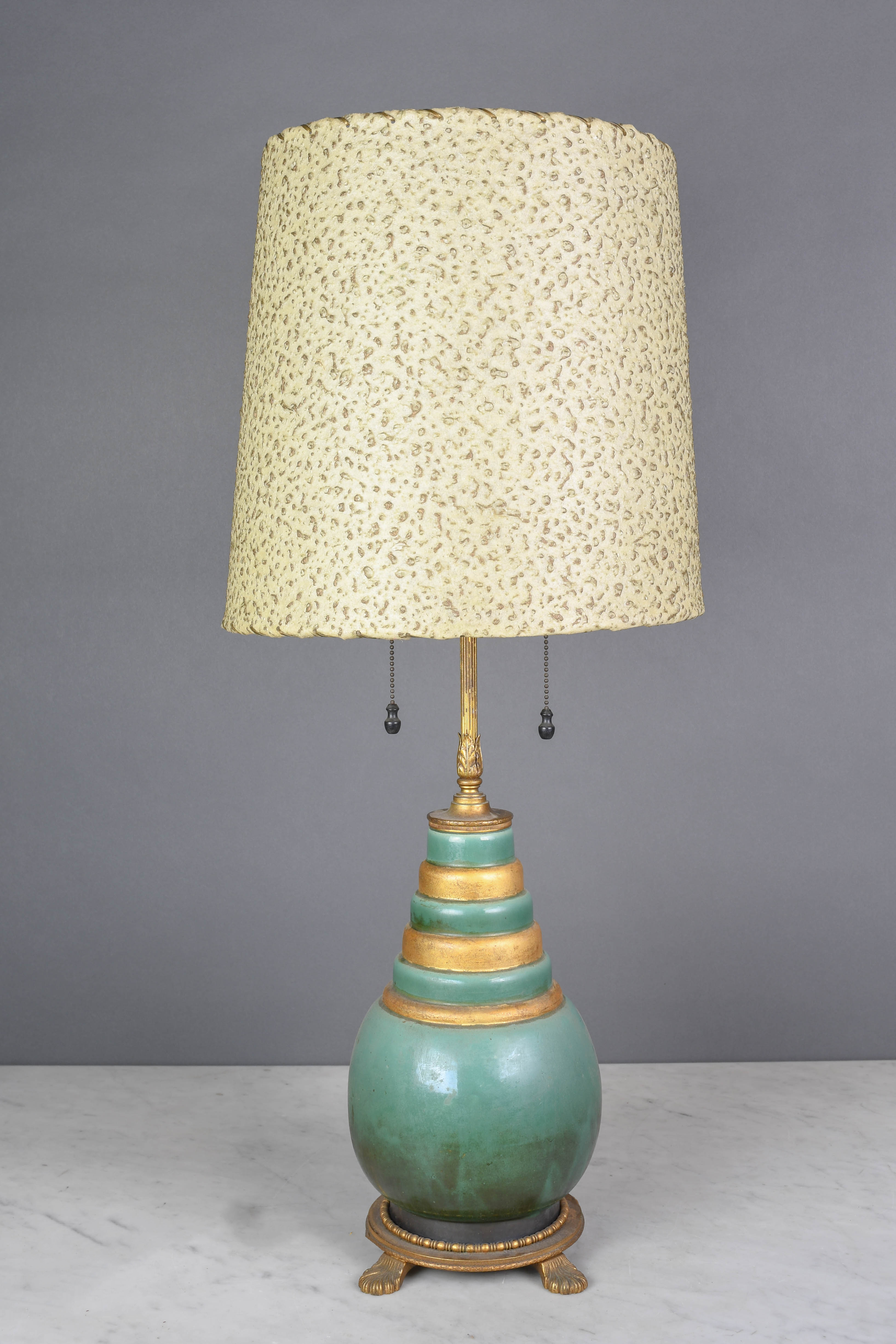 Blue & Gold Ceramic Table Lamp Table Lamps Collection City Knickerbocker Lighting Rentals