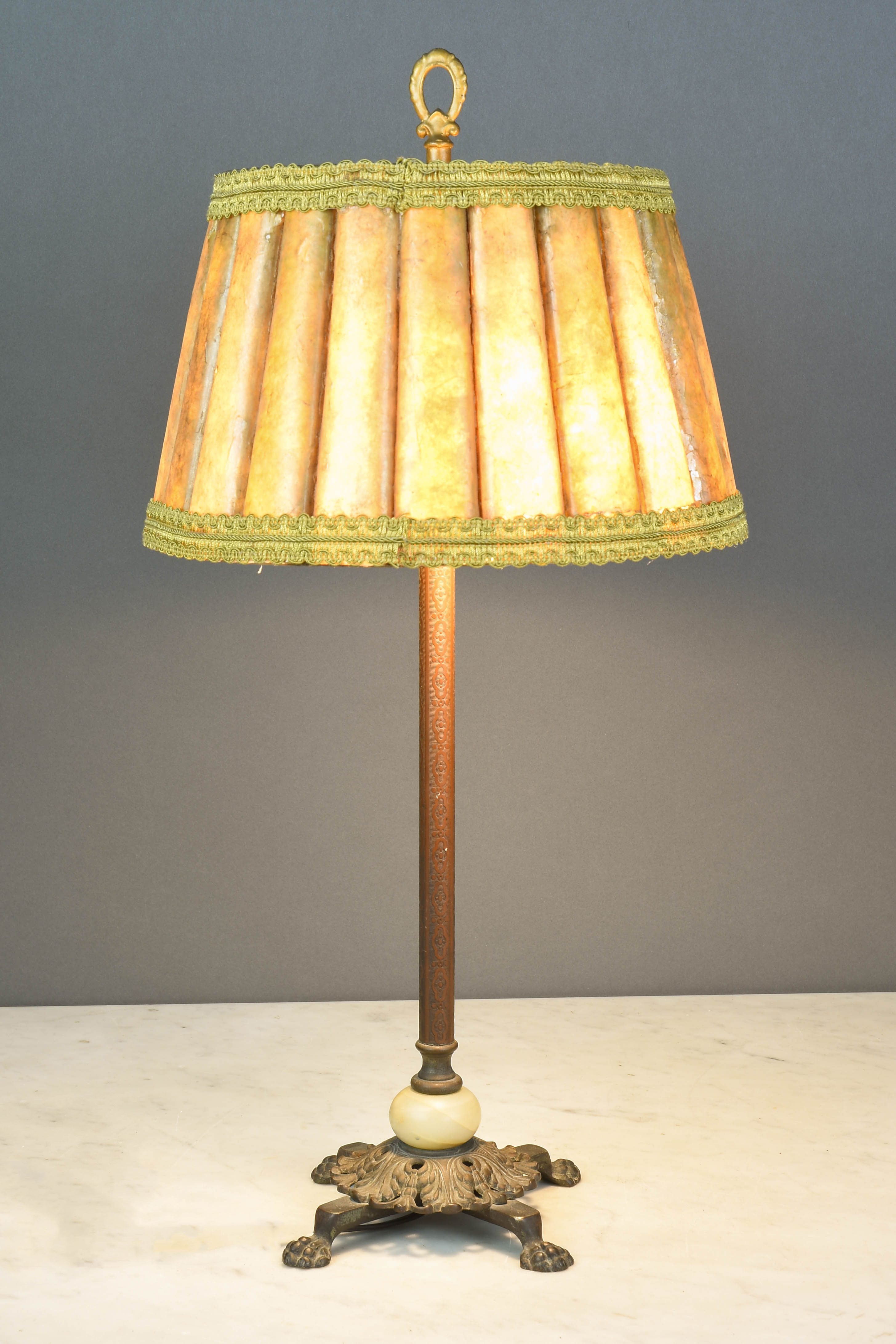 Mica Shaded Brass Table Lamp Table Lamps Collection City