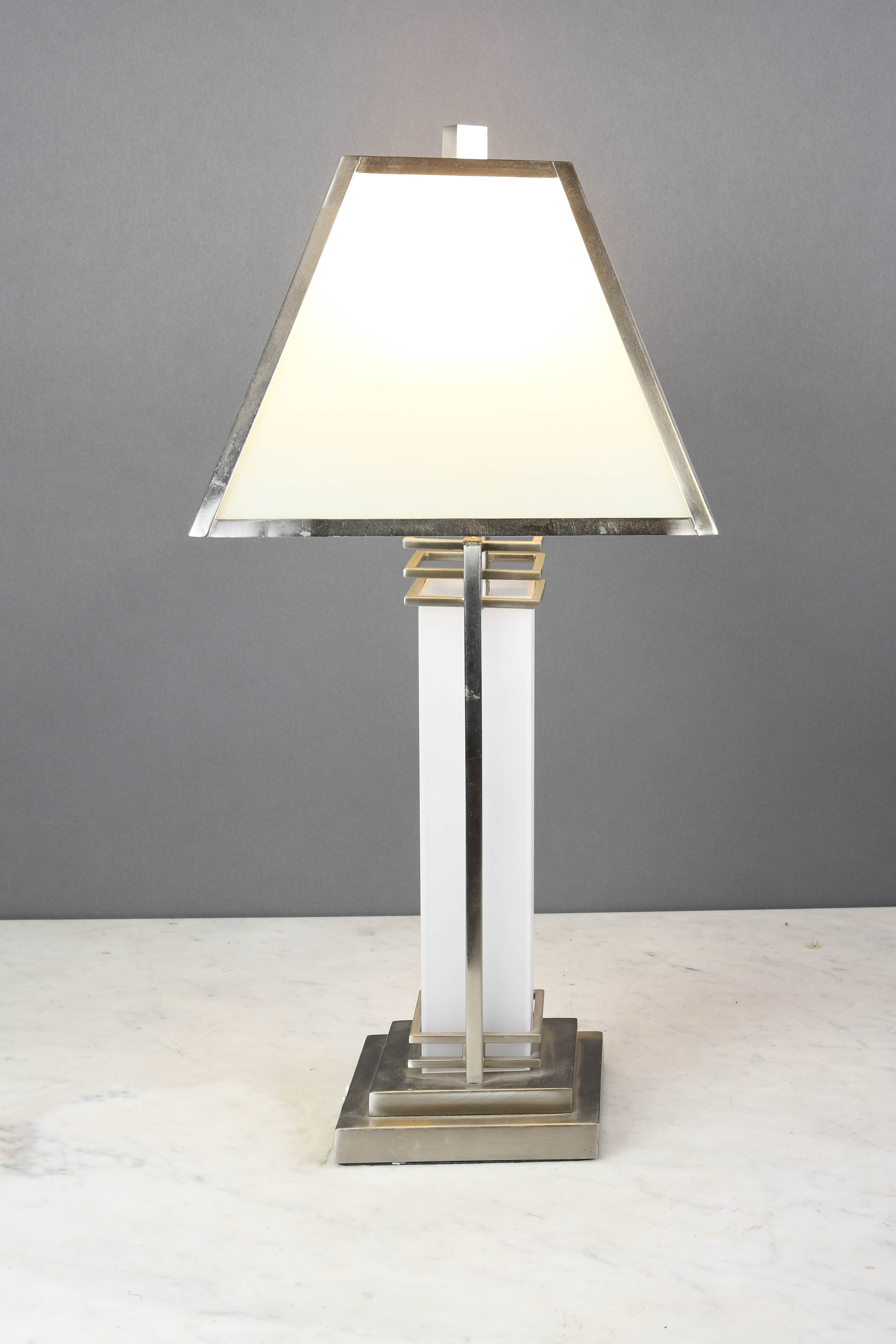 Modern Glass And Nickel Table Lamp Table Lamps Collection City Knickerbocker Lighting Rentals 2250