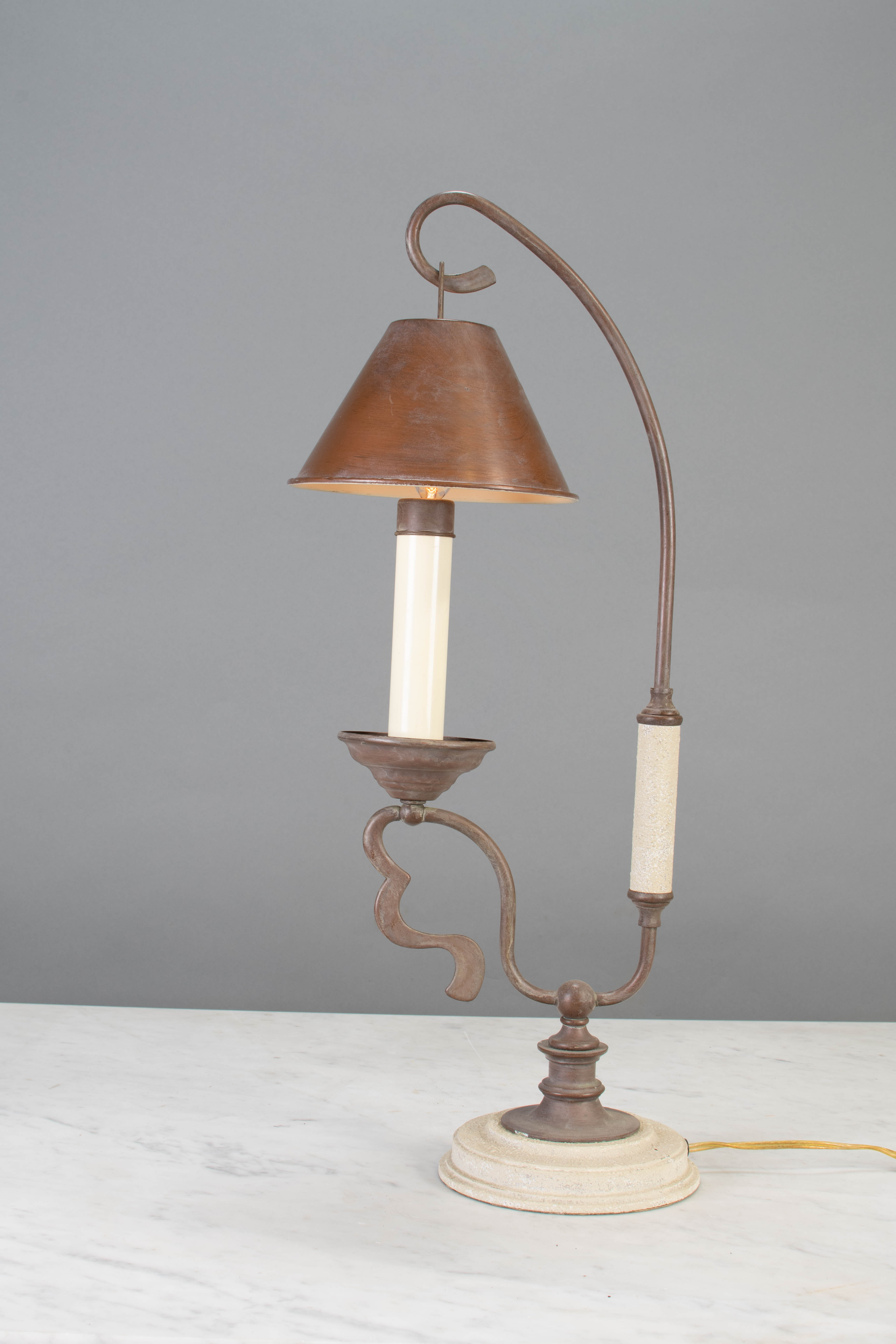 Single Candle Bridge Table Lamp w/Ceramic Base Table Lamps