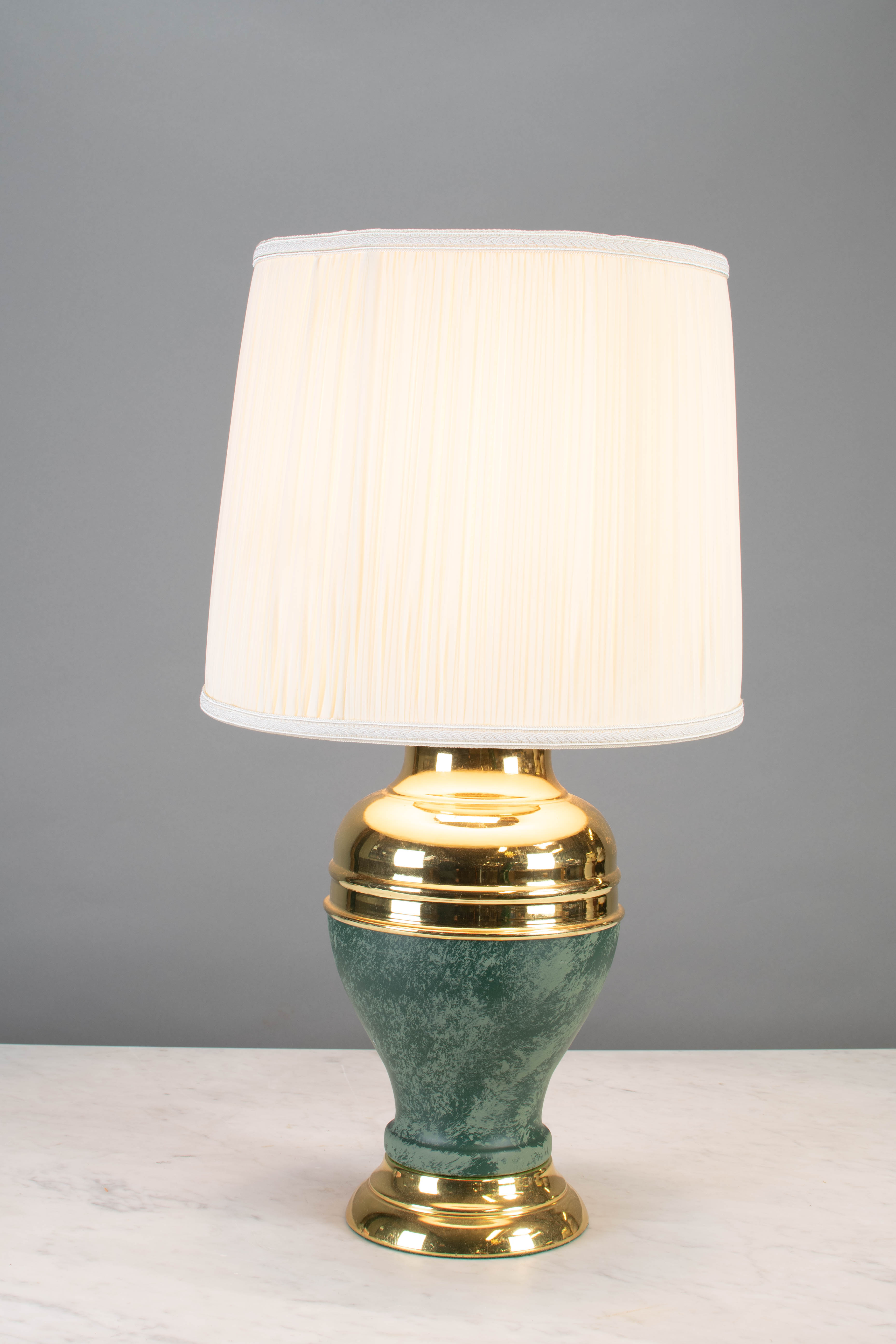 Brass Table Lamp w/Pleated Shade Table Lamps Collection City