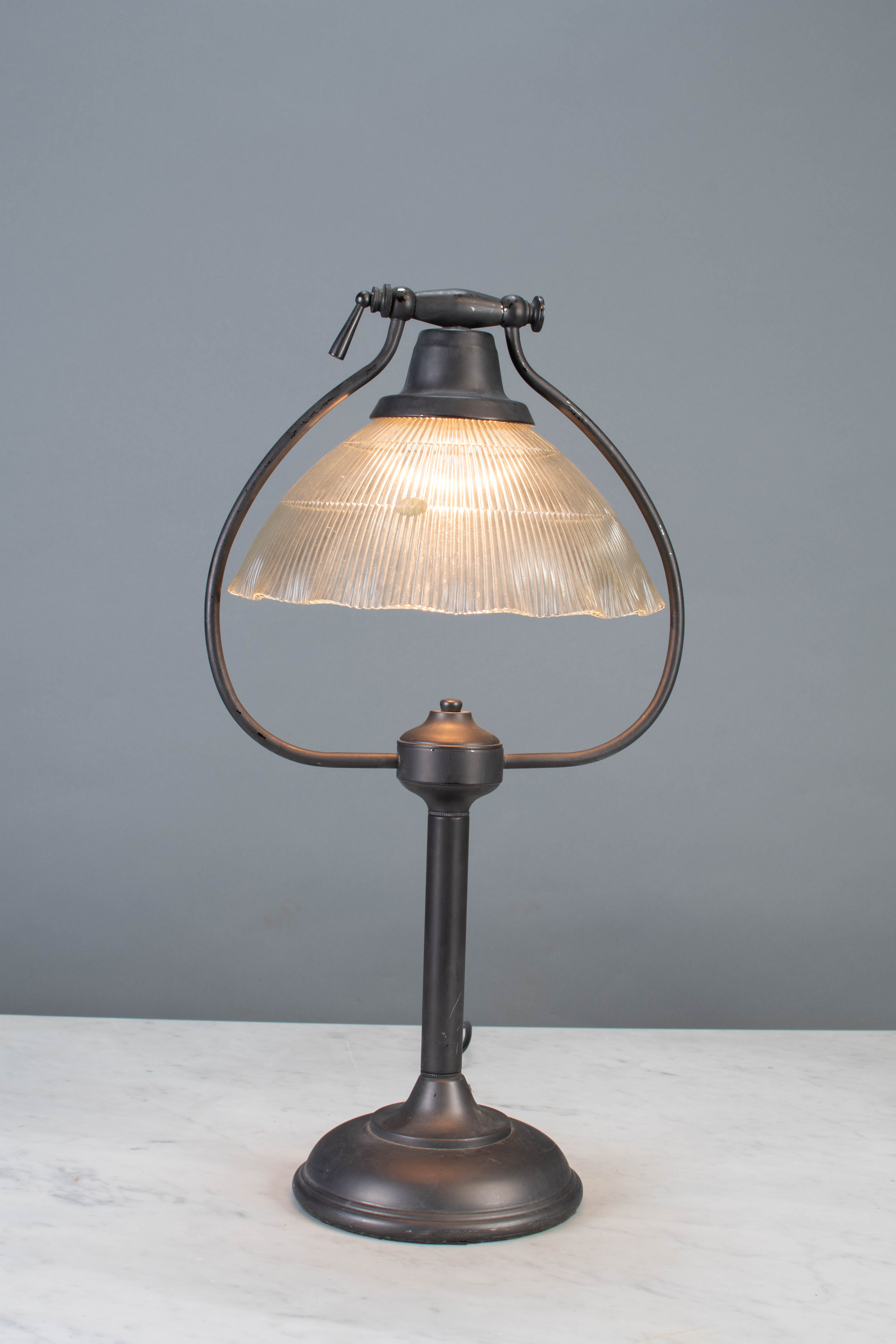 Bronze Table Lamp Whalophane Shade Table Lamps Collection City Knickerbocker Lighting 1900