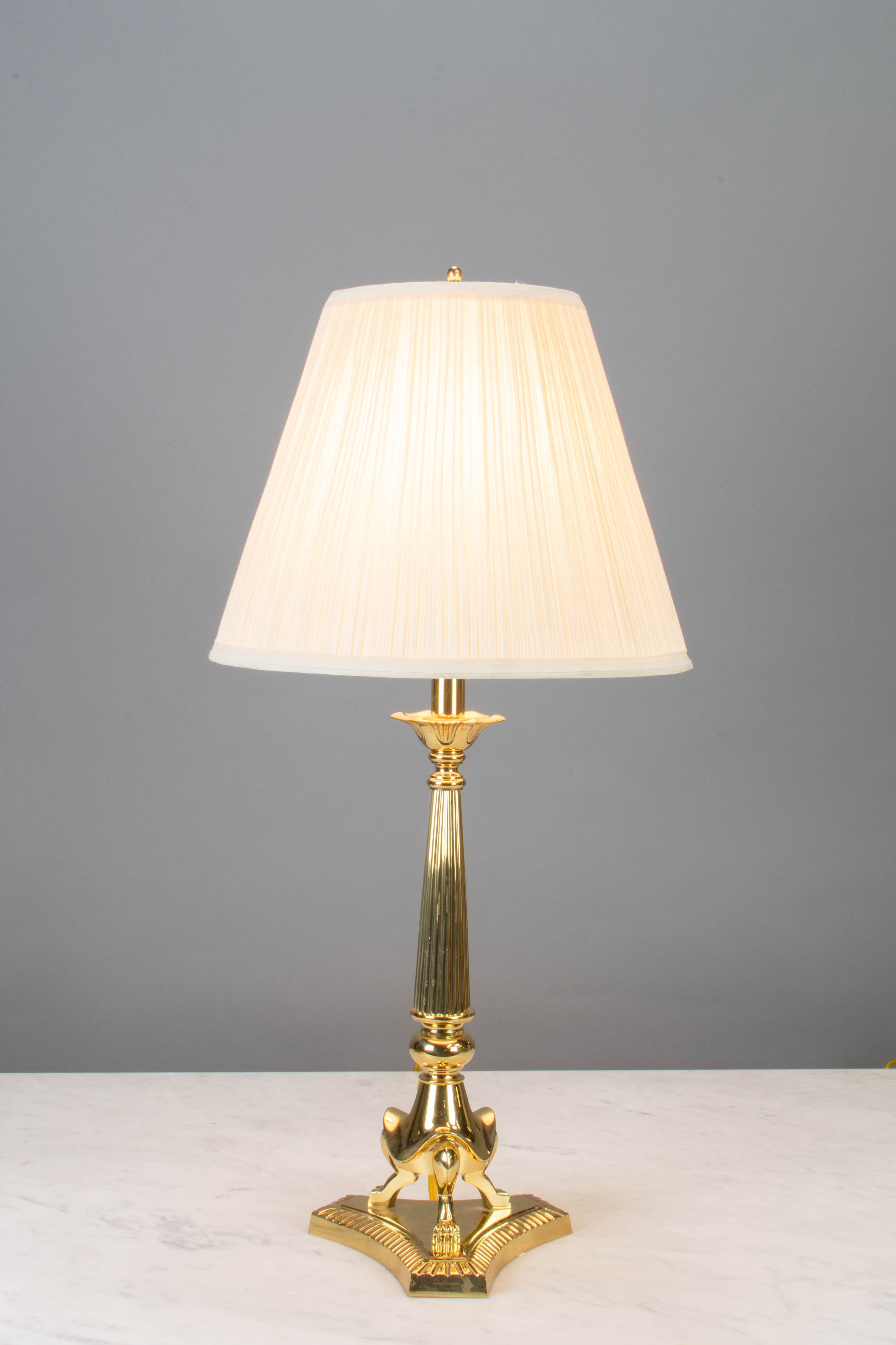 Formal Polished Brass Table Lamp, Table Lamps, Collection