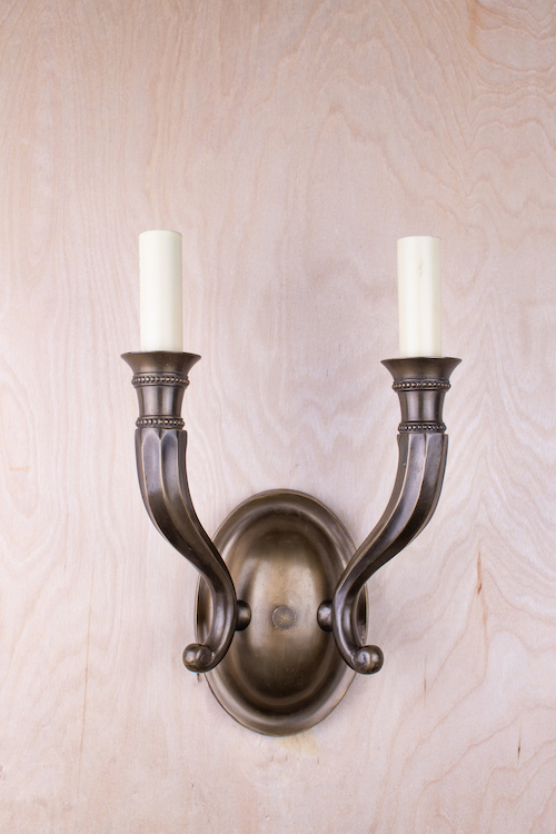 Contemporary Two Candle Wall Sconce Wall Lights Collection City Knickerbocker Lighting
