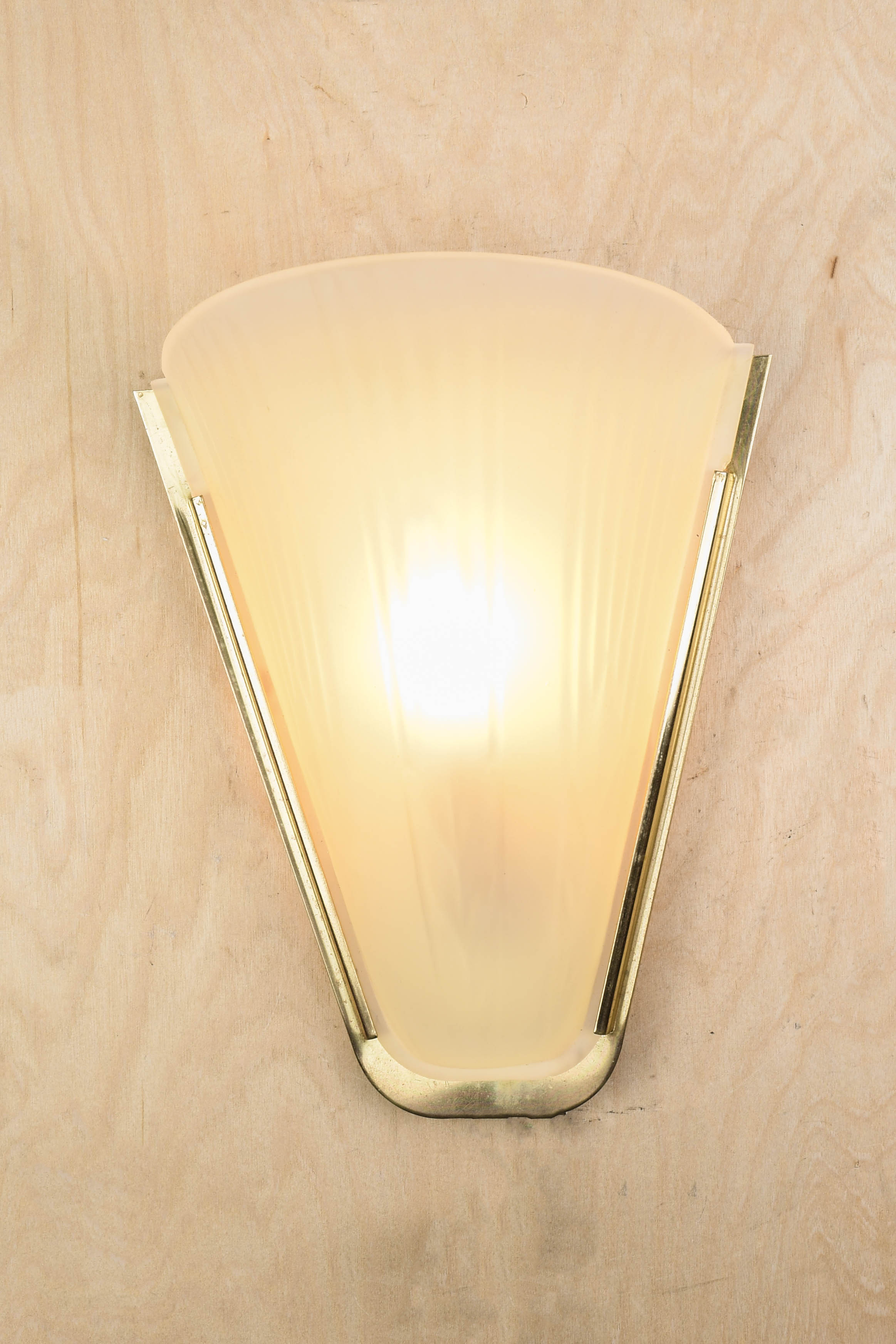Art Deco Brass & Glass Pocket Wall Sconce Wall Lights Collection City Knickerbocker