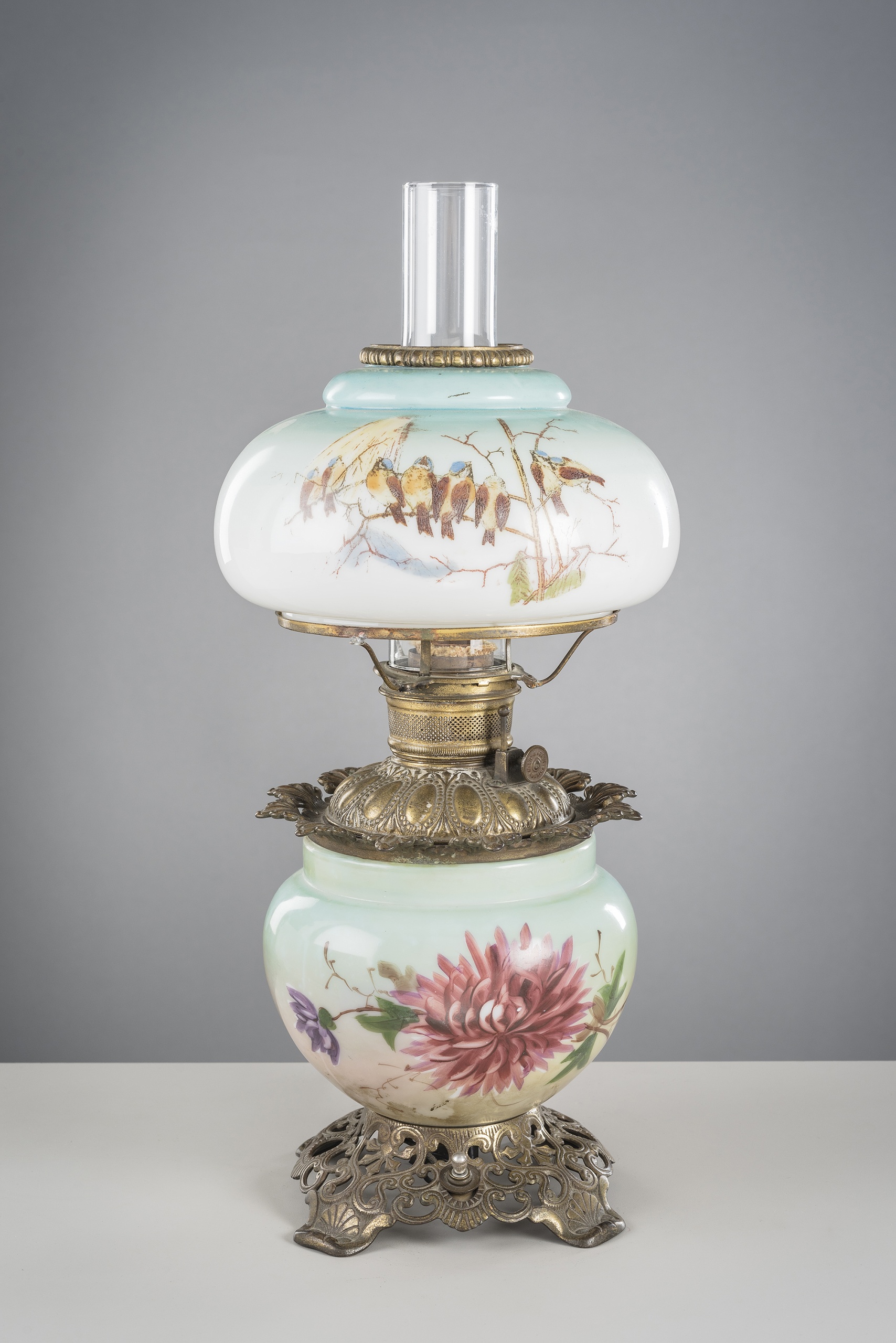 Painted Floral Oil Table Lamp Table Lamps Collection City