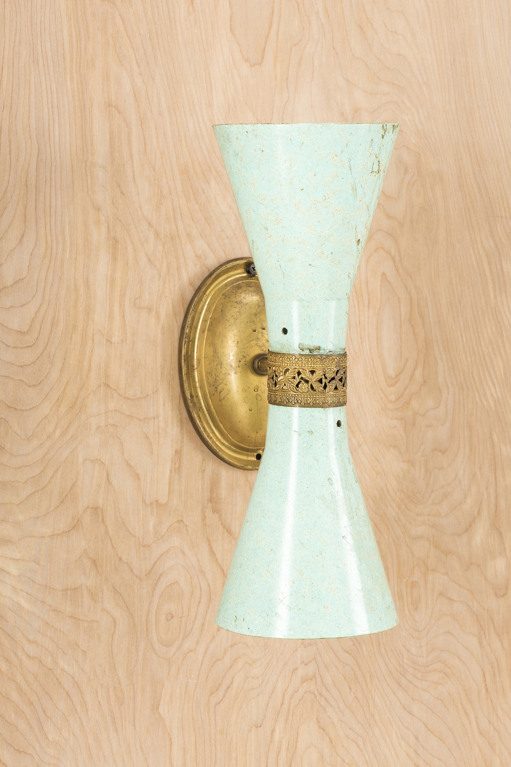 Two Light Turquoise Shaded Wall Sconce Wall Lights Collection