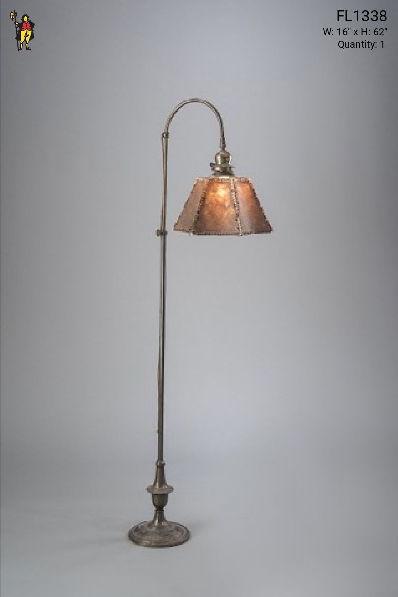 Floor lamp with curved arm on sale