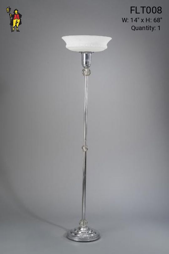 1940's Style Chrome Torchère