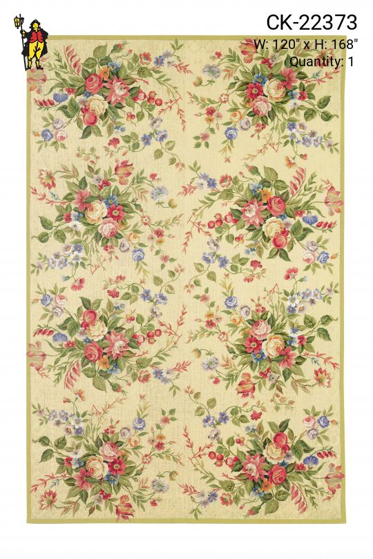 Transitional Multicolor Floral Needlepoint Area Rug (10' x 14')