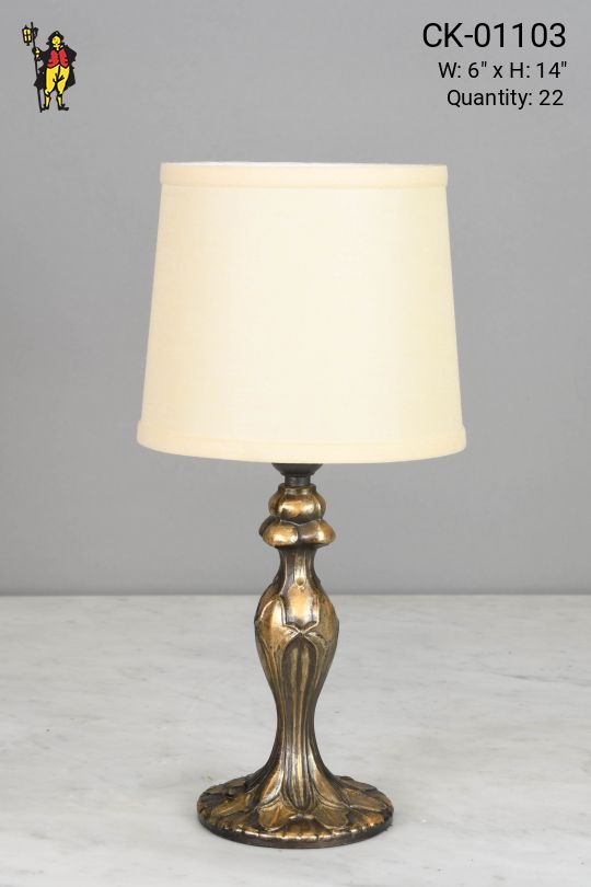 Antique Brass Plug In Cafe Table Lamp