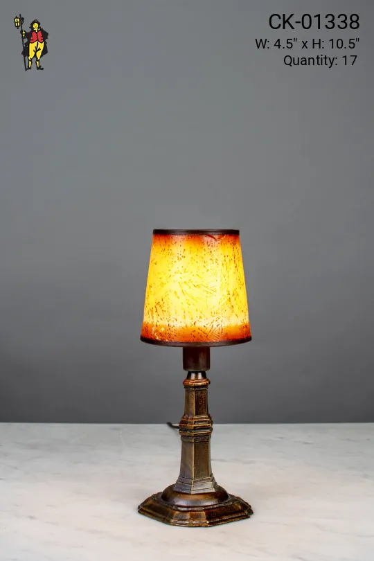 Bronze Plug In Cafe Table Lamp - Candelabra