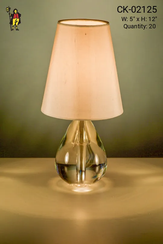 "Teardrop" Plug In Cafe Table Lamp - Candelabra