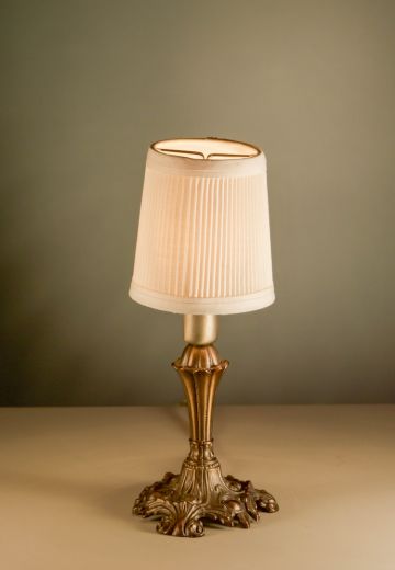 Antique Brass Plug In Cafe Table Lamp - Candelabra