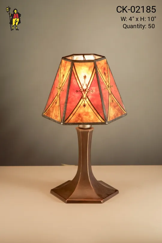 Bronze Plug In Cafe Table Lamp - Candelabra