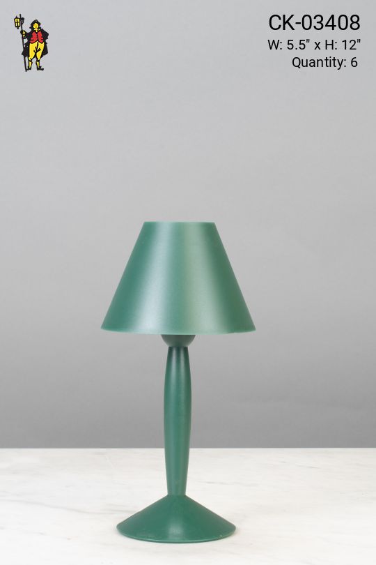 Green Plastic Plug In Cafe Table Lamp - Candelabra