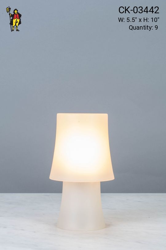 Small Plastic Plug In Cafe Table Lamp - Candelabra