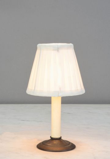 Single Candle Plug In Cafe Table Lamp - Candelabra