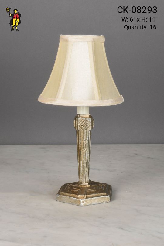 Art Deco Style Plug In Cafe Table Lamp - Candelabra