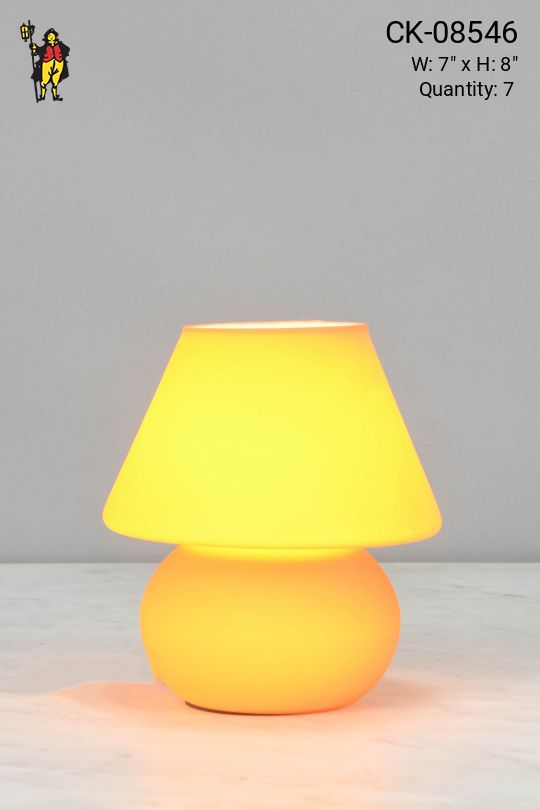 Amber Glass Plug In Cafe Table Lamp