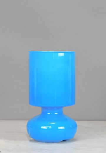 Blue Cafe Plug In Cafe Table Lamp - Candelabra