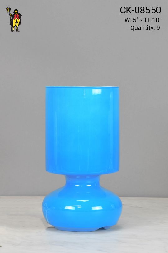 Blue Cafe Plug In Cafe Table Lamp - Candelabra