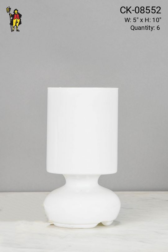 White Plug In Cafe Table Lamp - Candelabra