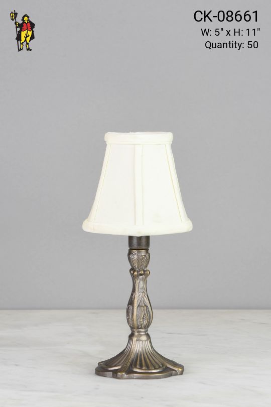 Bronze Plug In Cafe Table Lamp - Candelabra