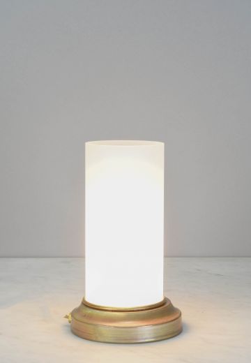 Mid Century Frosted Glass Plug In Cafe Table Lamp