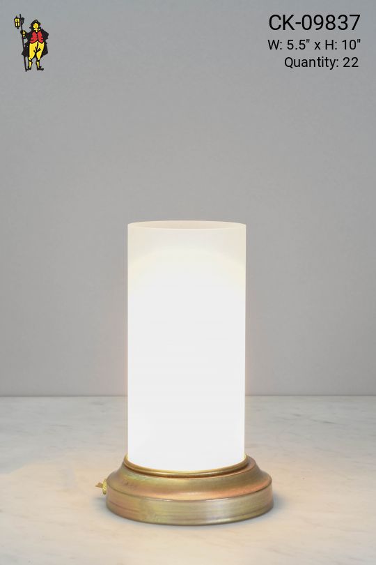 Mid Century Frosted Glass Plug In Cafe Table Lamp