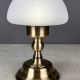 Antique Brass Mushroom Battery Operated LED Cafe Table Lamp #1