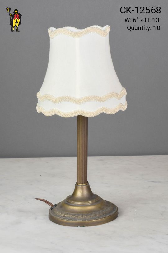 Simple Brass Column Plug In Cafe Table Lamp - Edison