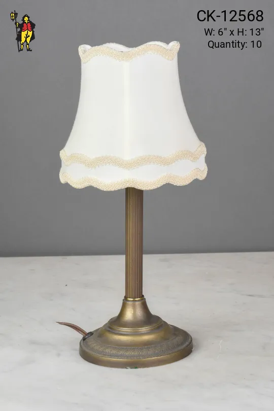 Simple Brass Column Plug In Cafe Table Lamp - Edison