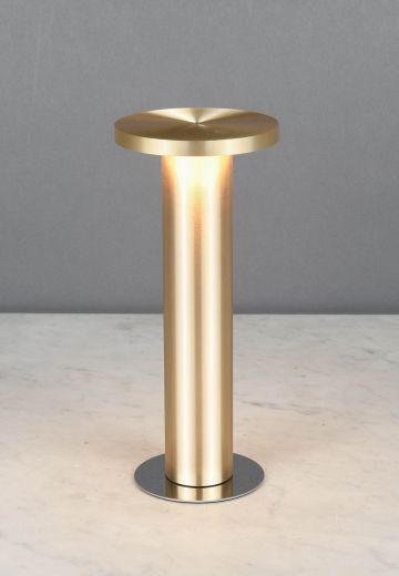 Brass Rechargeable LED Cafe Table Lamp