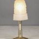 Art Deco Pattern Brass Plug In Cafe Table Lamp (x16 Also Available w/Matching Glass Shade) - Candelabra #0