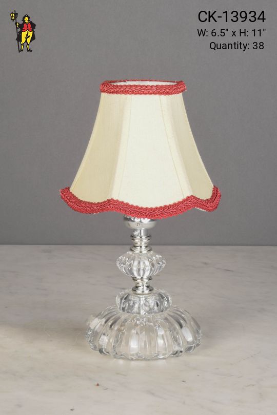 Plug In Crystal Cafe Table Lamp
