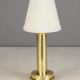 Fabric Shaded Brass Battery Operated Cafe Table Lamp (LED & Dimmable) #0