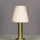 Fabric Shaded Brass Battery Operated Cafe Table Lamp (LED & Dimmable) #2