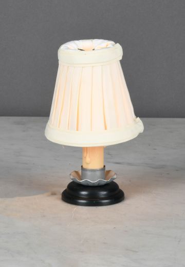 Small Single Candle Plug In Cafe Table Lamp - Candelabra